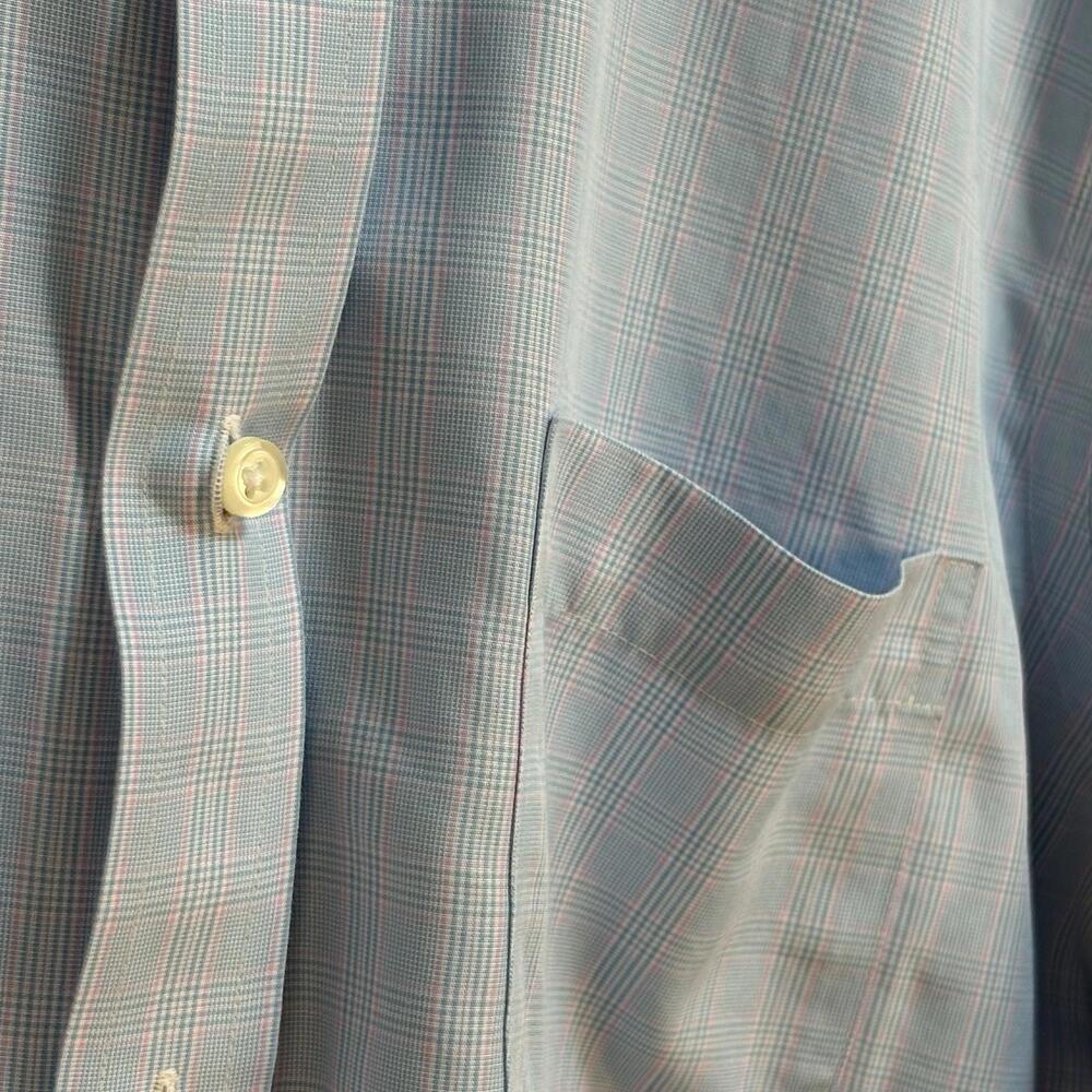 Brooks Brothers 1818 Regent Shirt Mens 16 2/3‎ Blue Plaid Non Iron Supima Cotton - Picture 8 of 9